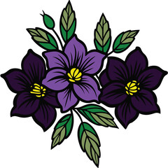 Elegant floral vector illustration featuring blossoms, leaves, and branches in a spring pattern on a white background, perfect for nature-inspired designs