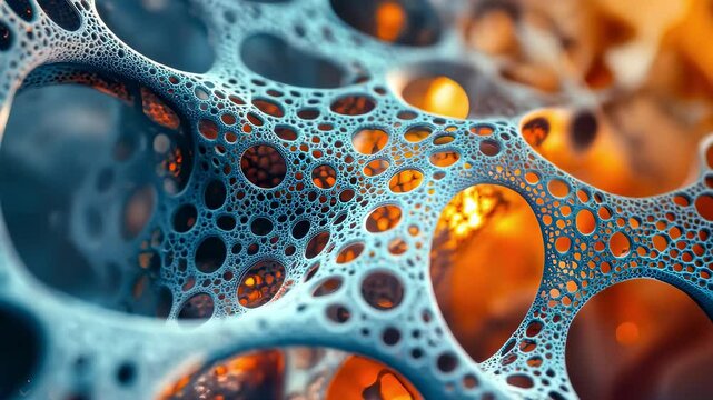 Microscopic Biological Network Dynamic Background Video