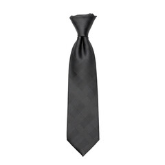 Elegant black tie with subtle geometric pattern and classic design
