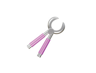 dental forceps icon 3d illustration render 