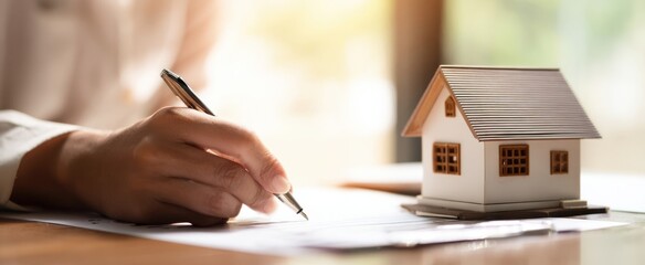 The detailed process of signing documents for a new home purchase.