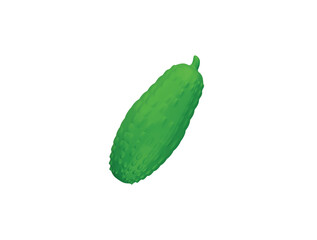 bitter gourd icon 3d illustration render