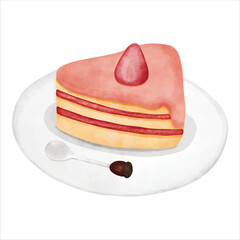 Hand-drawn cake illustration with soft textures and a warm, inviting feel — ideal for dessert lovers and design projects.