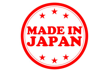 MADE IN JAPAN - MADE IN JAPAN text written on Red Rubber Stamp 
