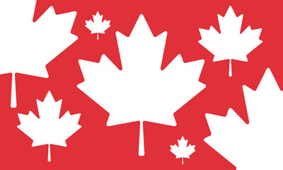 Canada Day. Happy national holiday, celebrated annual in July 1. Canadian flag. Maple leaf. Patriotic symbol and elements. Poster, card, banner and background. Vector illustration