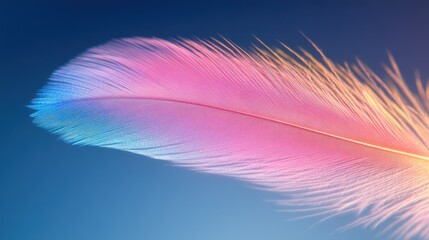 Obraz premium Vibrant feather close-up