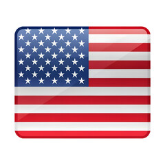 USA flag symbol button