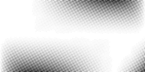 Grunge halftone gradient background. Faded grit noise texture. White and black sand wallpaper. Retro pixelated backdrop. vector