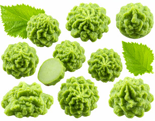 Obraz premium Wasabi Paste Culinary Delights, Vibrant Green, Japanese Cuisine