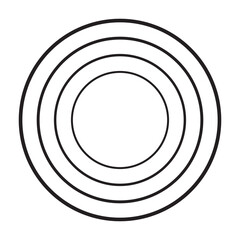 Blank circle vector icon isolated on white background, Blank circle logo design. 