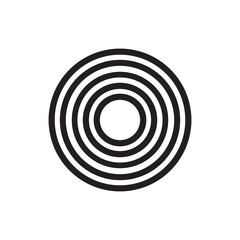 Blank circle vector icon isolated on white background, Blank circle logo design. 