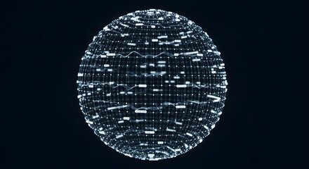 Abstract Data Sphere Futuristic Digital Globe Concept Visualization