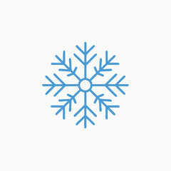 Snowflake icon ,black sign design vector template