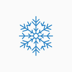 Snowflake icon ,black sign design vector template