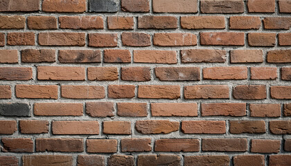 Obraz premium antique clay brick wall with gray cement lines concept bricks wall vintage background industrial