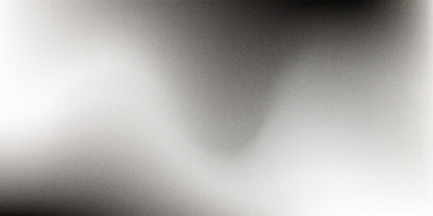 Grainy gradient background, gray black monochrome abstract noise texture banner backdrop.vector eps10