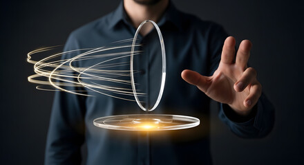 Innovative Technology Exploring the Future with Holographic Interfaces and Digital Interaction