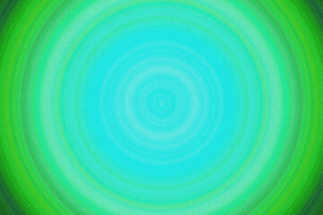 Abstract concentric circles of green and turquoise color on transparent background