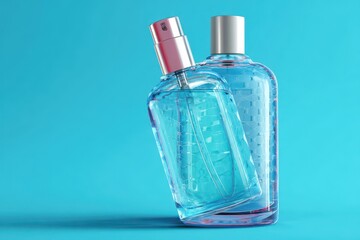 Naklejka premium Clear glass perfume bottle