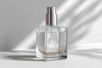 Clear glass perfume bottle