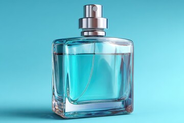 Clear glass perfume bottle