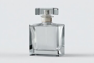 Clear glass perfume bottle