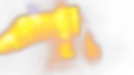 Abstract fiery orange and yellow blurred shapes on Transparent  background.