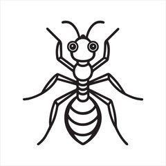 ant insect silhouette vector illustration