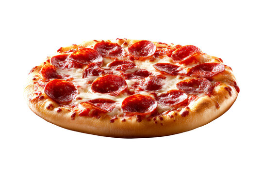 Delicious pepperoni pizza with melted cheese and golden crust