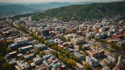 aerial view of the city
