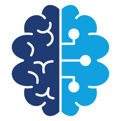 Brain Flat Blue Icon