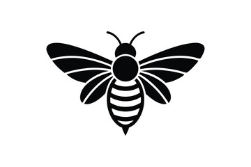Bee Clipart Logo Icon Design on White Background for Graphic Design