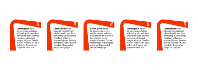 Very simply infographic design with 5 options or steps. Infographics for business concept.