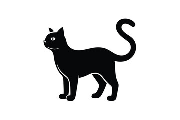 Clipart Cat Logo Icon Design for White Backgrounds