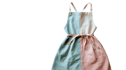 A pastel apron, white background --ar 16:9