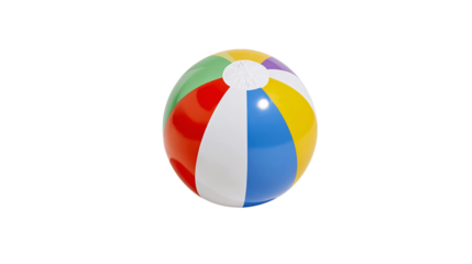 A reusable beach ball, white background --ar 16:9