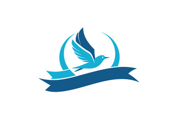 Bird Flying Over Open Book Educational Illustration creative