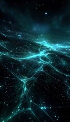 Fototapeta premium Abstract digital space landscape