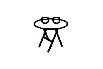 Abstract design, a dark shape with orbiting points, like a UFO or a celestial body