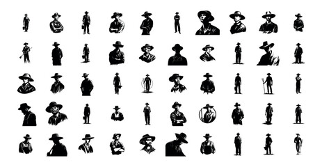 Farmer Silhouette Pack - 50 Design