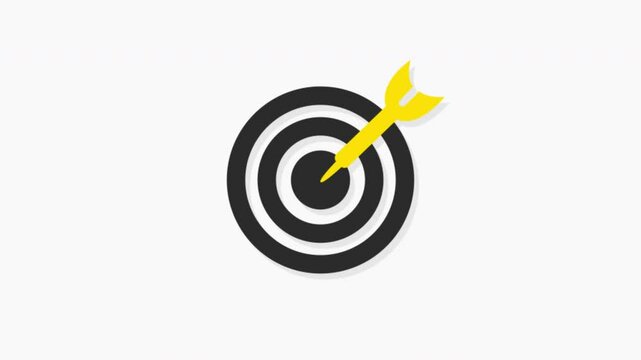 Achieve Your Goals Bullseye Target Arrow Success Business Marketing Strategy Planning Design