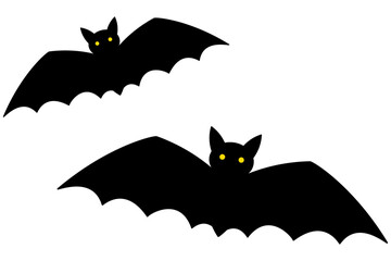 かわいいコウモリのイラスト