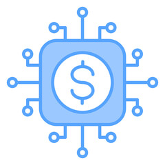 Ai Financial Blue Icon