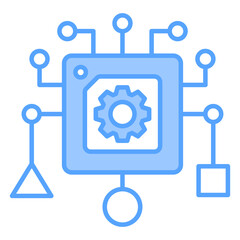 Classification Blue Icon