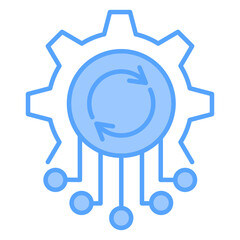 Autonomous System Blue Icon