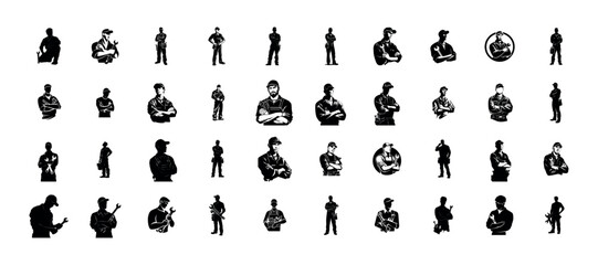 Mechanic Silhouette Pack - 40 Design