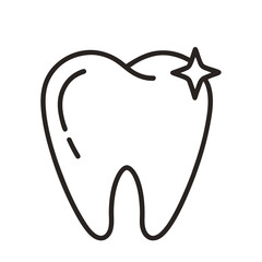 Shiny Tooth Vector Icon