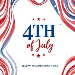 Obraz premium Fourth of july american flag design