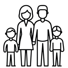 Family Holding Hands Vector Icon