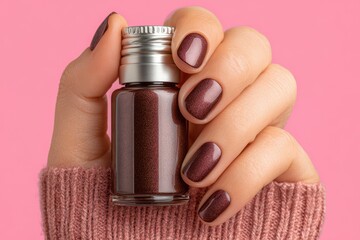 Glossy nail polish bottle